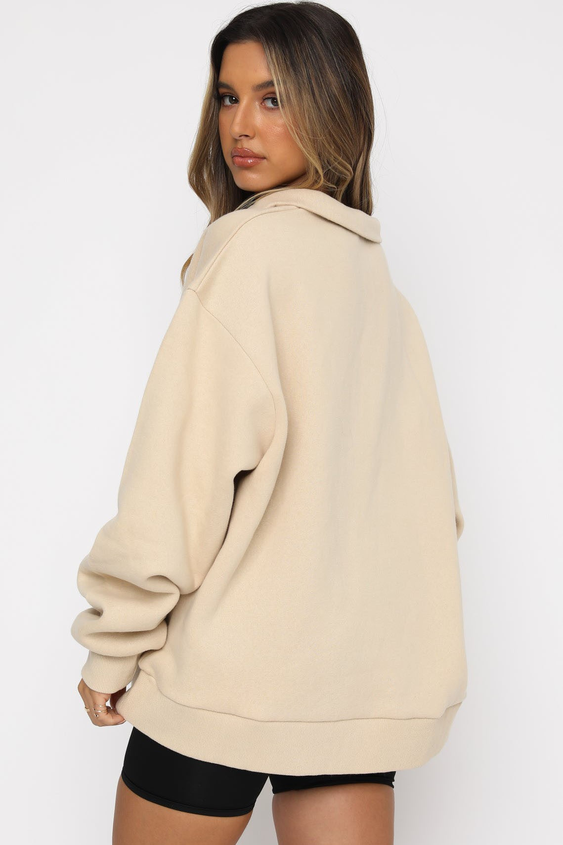 Half Zip Oversized Sweatshirt