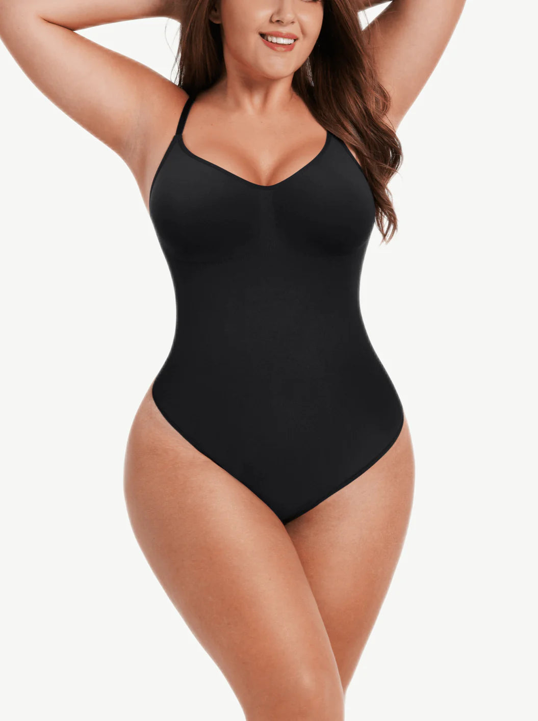 Seamless Shapewear Covered Bust Bodysuit Thong Light Support