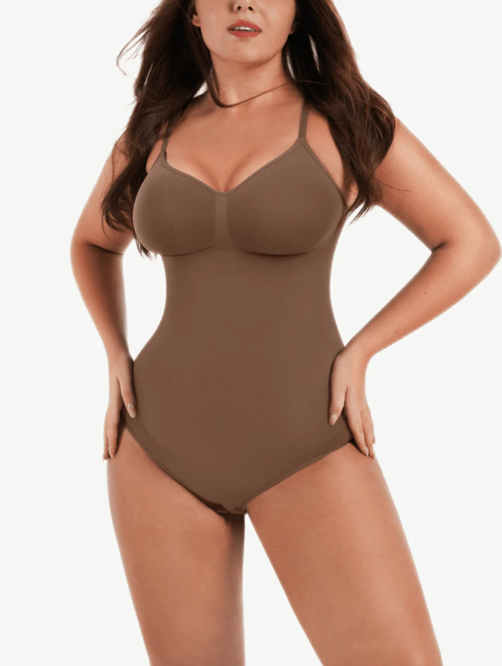 Seamless Shapewear Covered Bust Bodysuit Thong Light Support