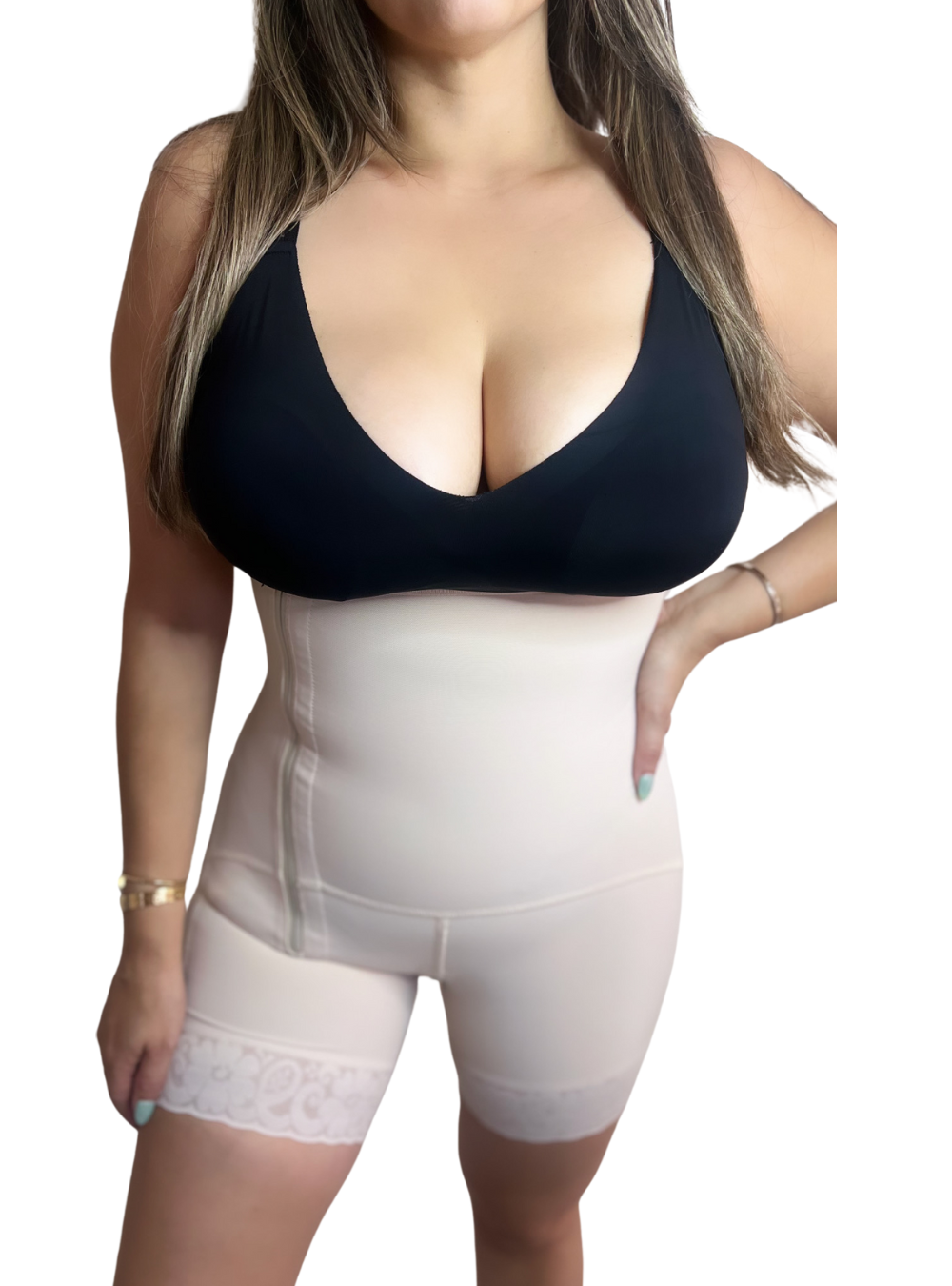 High Compression Postpartum C-Section, Open-Bust, Zippered Crotch, Shapewear Faja 101