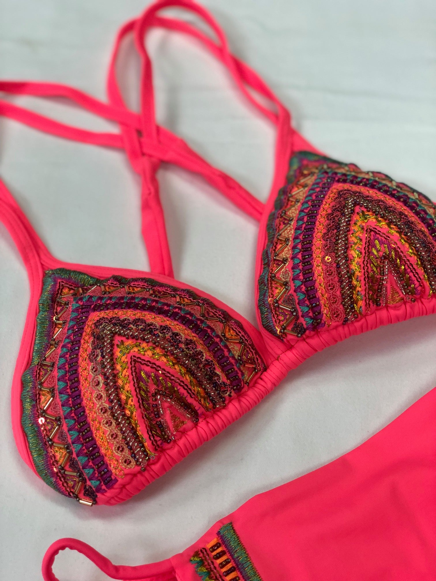 Amanda Bikini Set Orange Neon Fit Miami Style