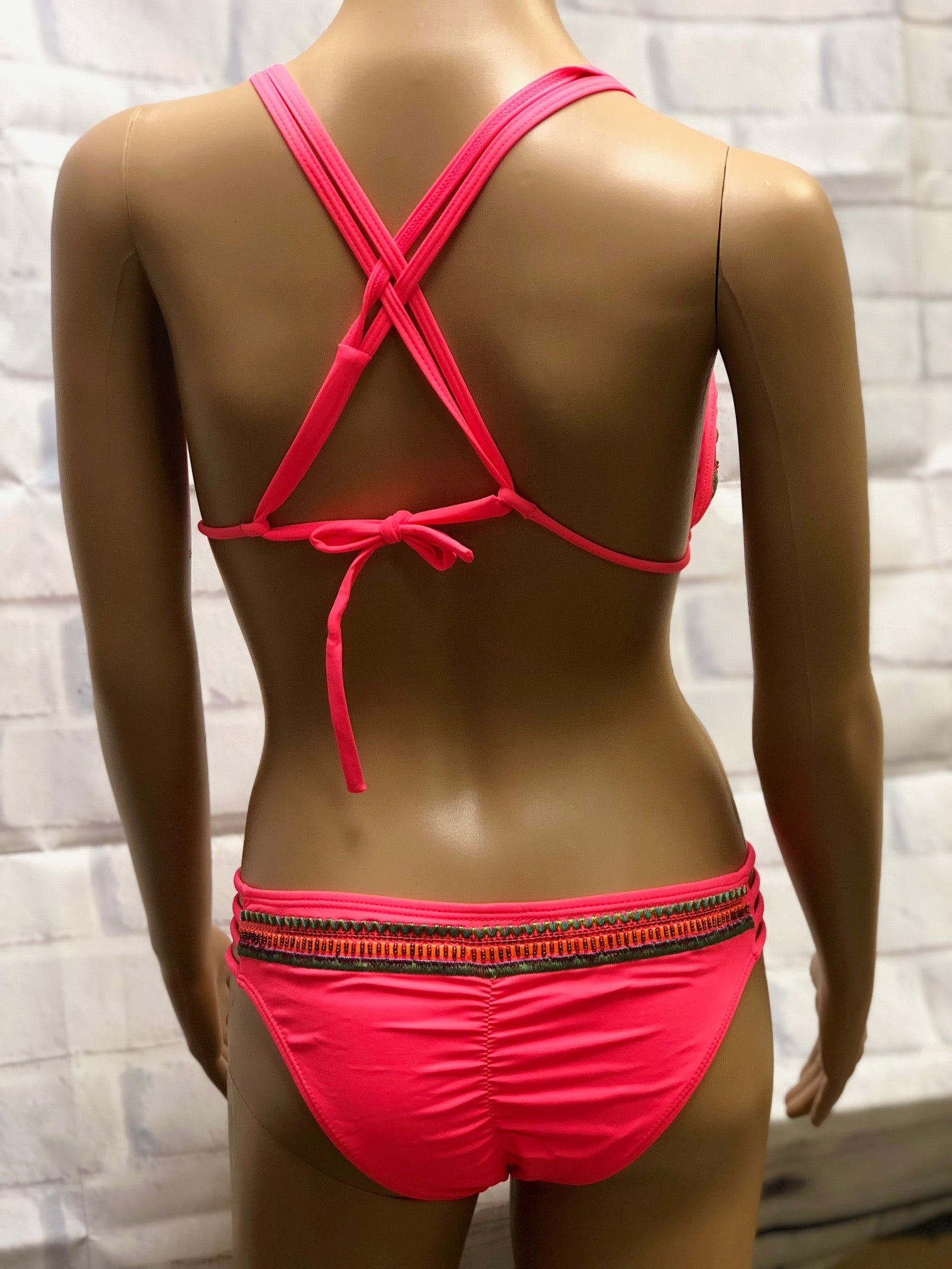Amanda Bikini Set Orange Neon Fit Miami Style