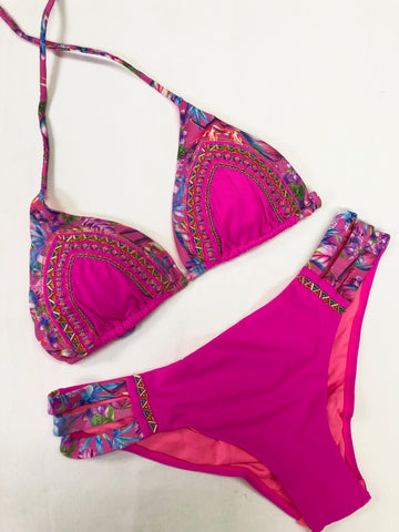 Evelyn Bikini Set Coral Neon