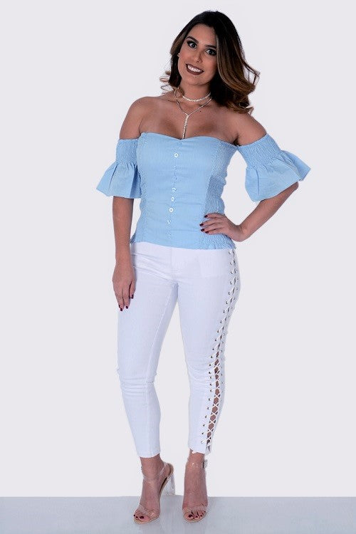 Fit Miami Style Off Shoulder Blouse