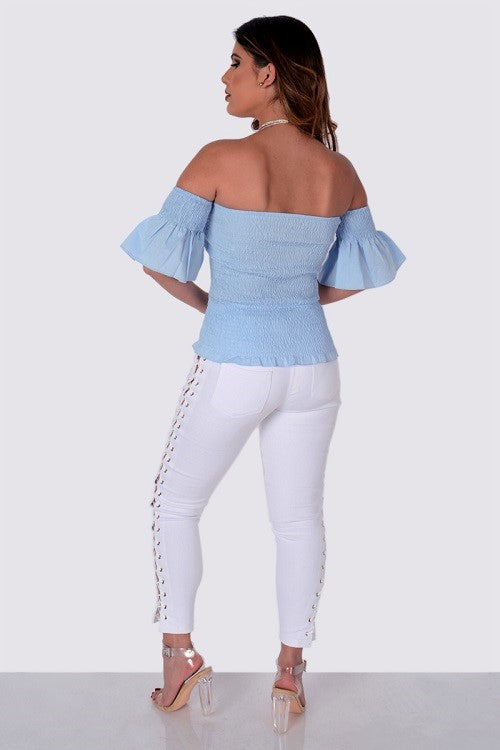 Fit Miami Style Off Shoulder Blouse