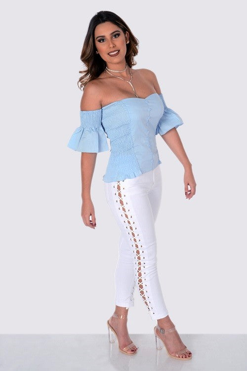 Fit Miami Style Off Shoulder Blouse