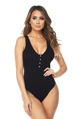 Outfit Love Sleeveless Button Detail Bodysuit