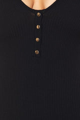 Sleeveless Button Detail Bodysuit
