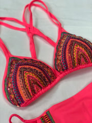 Amanda Bikini Set Orange Neon Fit Miami Style 