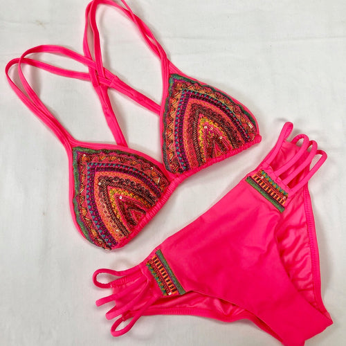 Amanda Bikini Set Orange Neon Fit Miami Style 